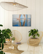 Walk (w-12) by Lee Ju Won displayed in modern living room, original Korean painting 2025