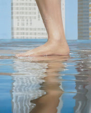 Walk (w-12) surface detail - Oil on Canvas by Lee Ju Won, Korean fine art 2025