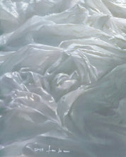 Walk (w-3) II surface detail - Oil on Canvas by Lee Ju Won, Korean fine art 2022