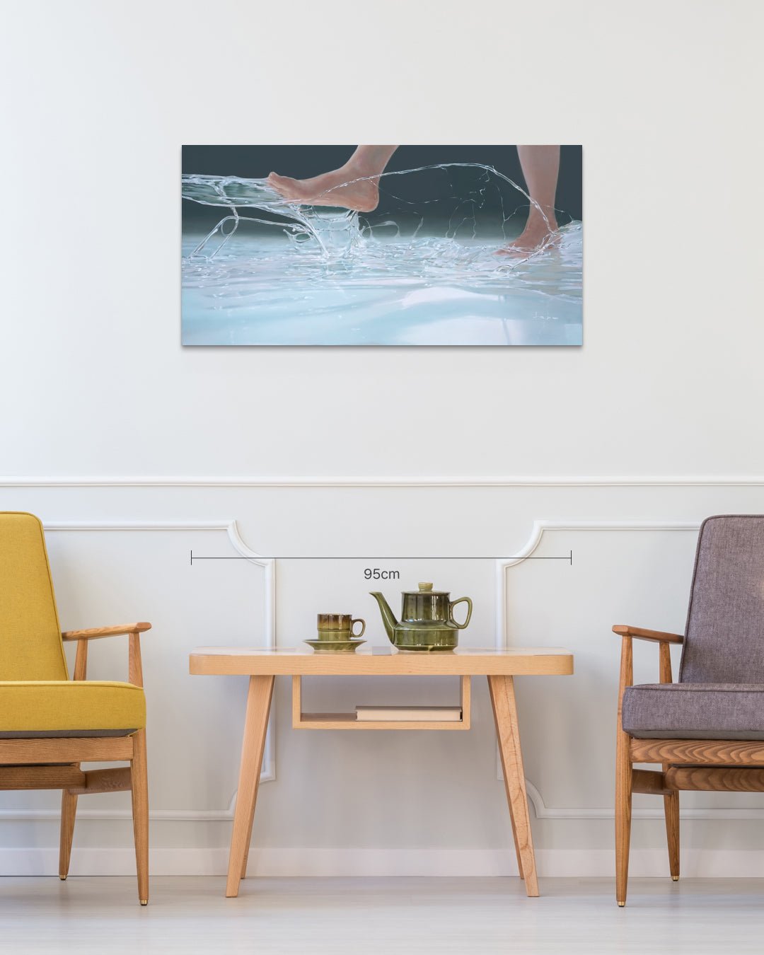 Walk (w-3) I size reference 100x49.8cm - original Korean painting by Lee Ju Won