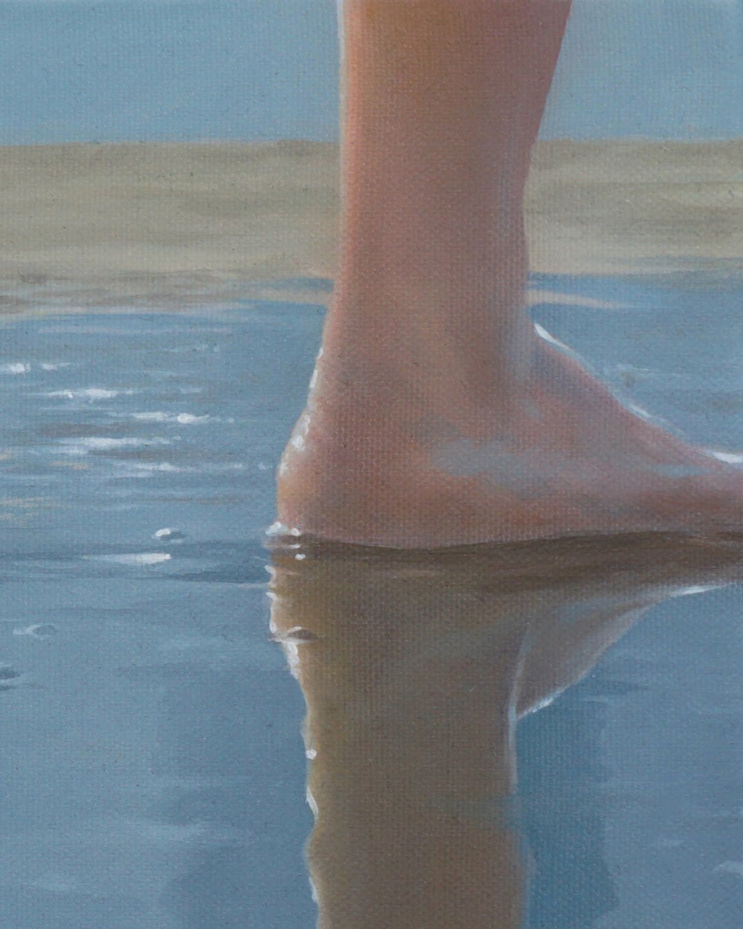 Walk (w-5) surface detail - Oil on Canvas by Lee Ju Won, Korean fine art 2025