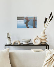 Walk (w-5) by Lee Ju Won displayed in modern living room, original Korean painting 2025