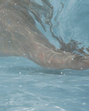 Walk (w-7) close-up detail, brushwork texture by Korean artist Lee Ju Won