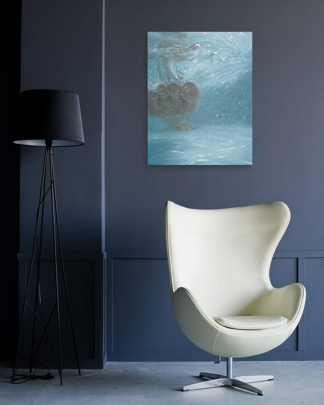 Walk (w-9) by Lee Ju Won displayed in modern living room, original Korean painting 2025