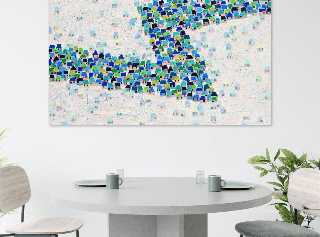 korean art, We are Crossing the New River 2 - DOKHBI ARTWORKS Mixed Media Youyeong Seo