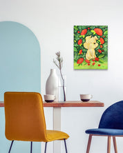 korean art, When camellias bloom - DOKHBI $1000 ARTWORKS Mint ARTWORKS dokkaebi dokebi k - art When camellias bloom by Mint displayed in modern living room, original Korean painting 2025 DOKHBI
