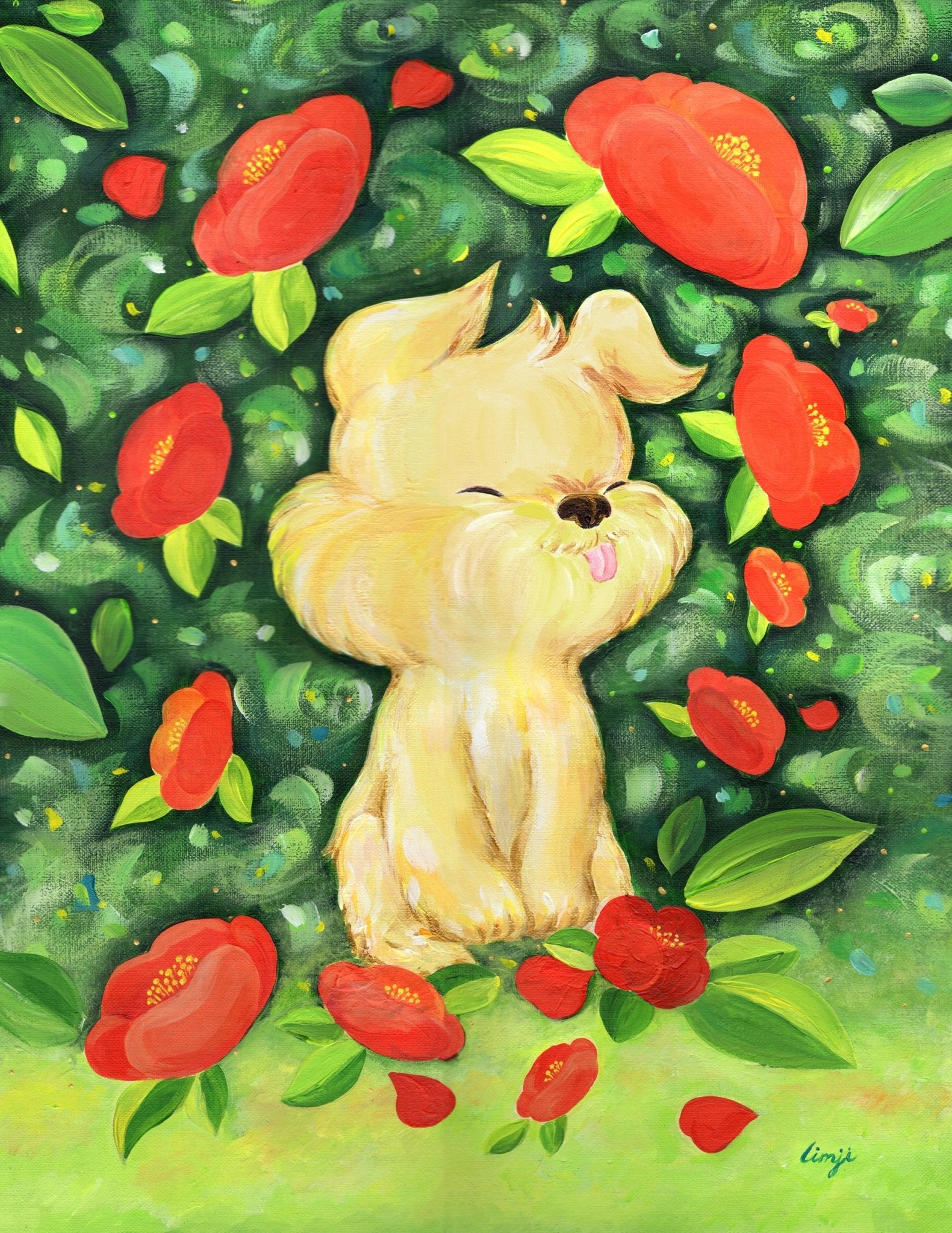 korean art, When camellias bloom - DOKHBI $1000 ARTWORKS Mint