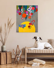 korean art, Whispers in the Moonlight - DOKHBI ARTWORKS Hwang Jeong Hee Painting