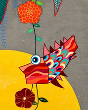 korean art, Whispers in the Moonlight - DOKHBI ARTWORKS Hwang Jeong Hee Painting