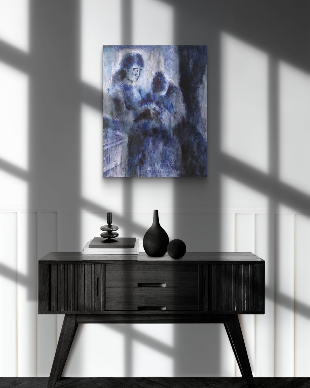 korean art, Why is the woman standing before death so calm - DOKHBI ARTWORKS KIM JEONG YONG Painting ARTWORKS dokkaebi dokebi k - art Korean contemporary ink painting Why is the woman standing before death so calm by KIM JEONG YONG, interior wall art decor DOKHBI