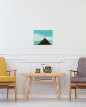 korean art, Wooden Chair - DOKHBI $1000 ARTWORKS Min Yul ARTWORKS dokkaebi dokebi k - art Wooden Chair size reference 40.9x31.8cm - original Korean landscape painting by Min Yul DOKHBI