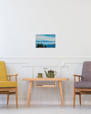 korean art, Wooden Chair - DOKHBI $1000 ARTWORKS Min Yul ARTWORKS dokkaebi dokebi k - art Wooden Chair size reference 40.9x27.3cm - original Korean landscape painting by Min Yul DOKHBI