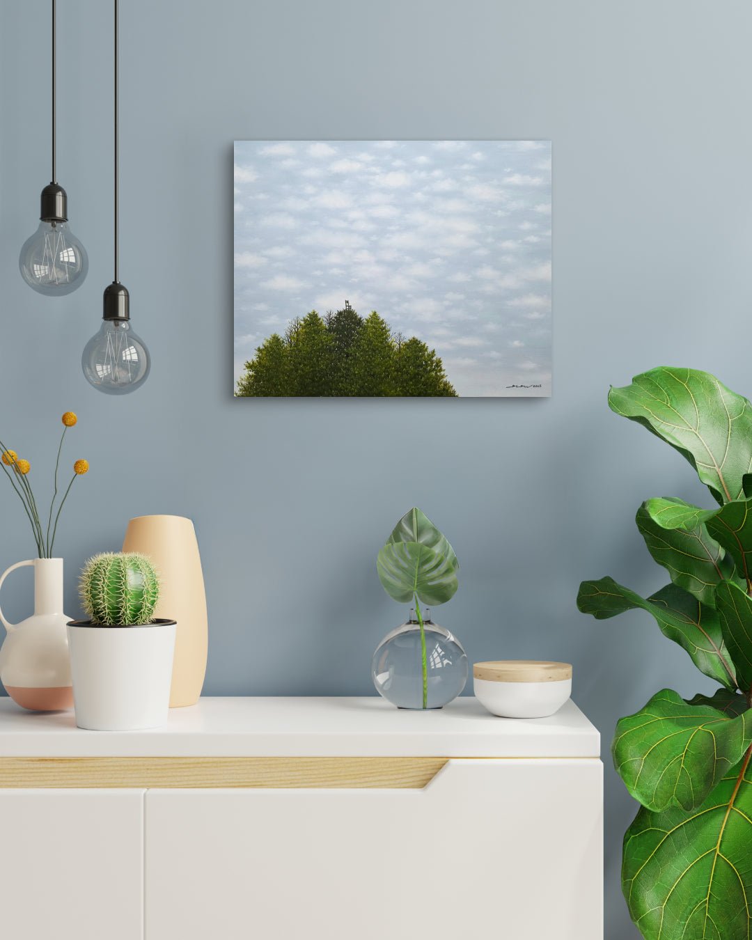 korean art, Wooden Chair - DOKHBI ARTWORKS Min Yul Painting ARTWORKS dokkaebi dokebi k - art Korean contemporary landscape painting Wooden Chair by Min Yul, interior wall art decor DOKHBI