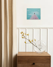 korean art, Wooden Chair - DOKHBI $1000 ARTWORKS Min Yul ARTWORKS dokkaebi dokebi k - art Wooden Chair by Min Yul displayed in modern living room, original Korean landscape painting 2025 DOKHBI