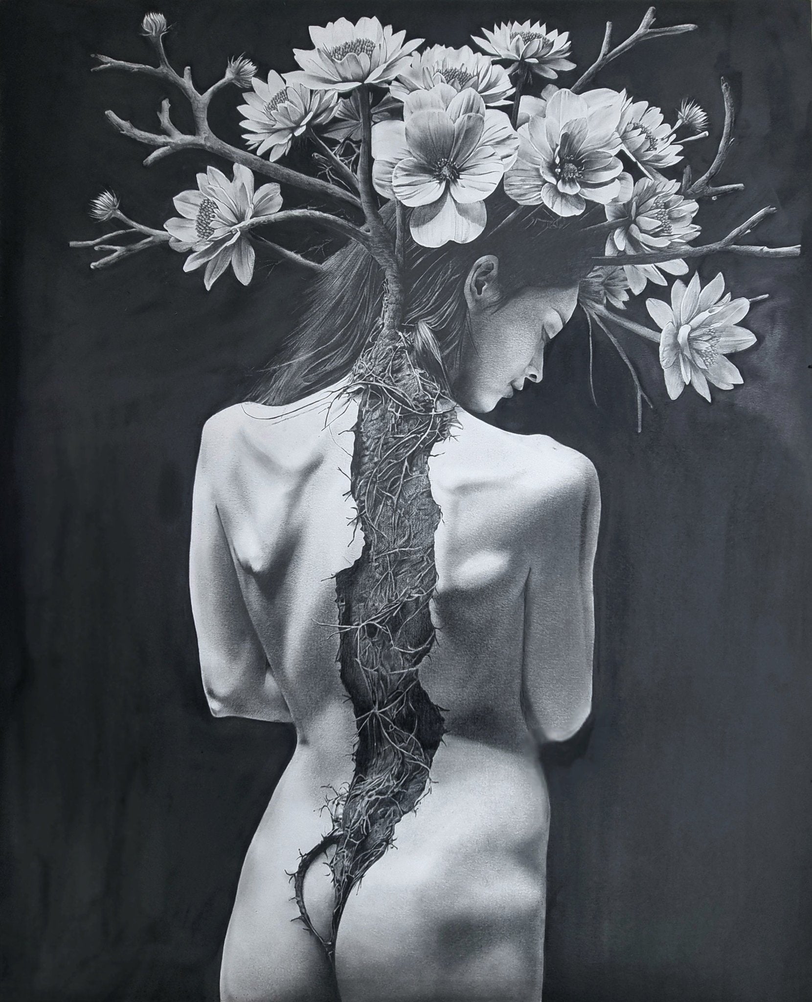 korean art, Wounds in Bloom - DOKHBI ARTWORKS Hyun Woo Lee PaintingARTWORKS